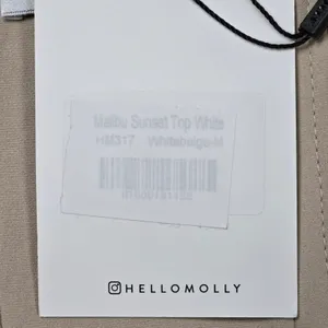 Hello Molly Malibu‎ Sunset Top White Beige Polka Dot Mesh Corset Crop M US 6 thumbnail 7