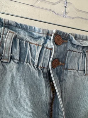 Garage Denim Paperbag Elastic Waist Shorts thumbnail 3