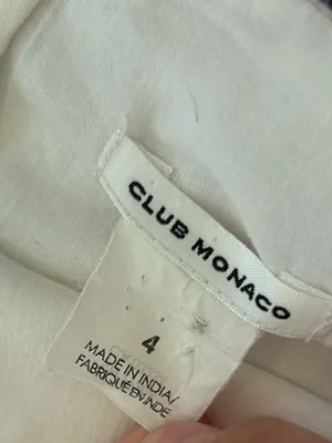 Club Monaco Haldys White w/ Stripe Sleeveless Midi Sun Dress Size 4 thumbnail 5