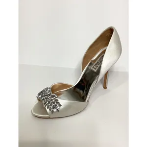 New. Womens Badgley Mischka Nikki Peep Toe Heels, White. Retails $245 thumbnail 14