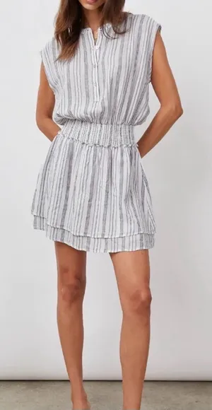 Rails Angelina Cape May Stripe Mini Dress Size Medium thumbnail 1
