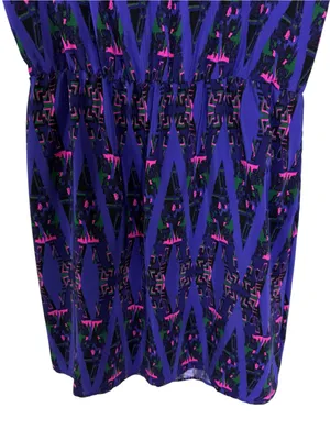 Amanda Uprichard Silk Neon Aztec Print Dress Purple Size XS thumbnail 5