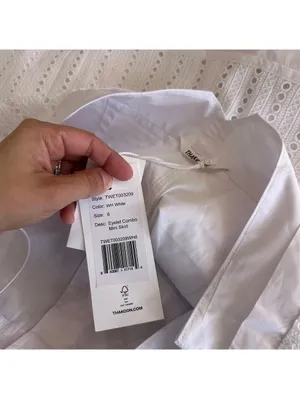 Thakoon Eyelet Combo Mini Skirt Size 8 White NWT thumbnail 5