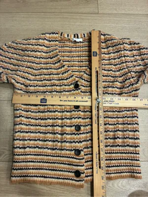 ALC Women’s Rebekah Wool Blend Striped Knit Cardigan Size S thumbnail 5