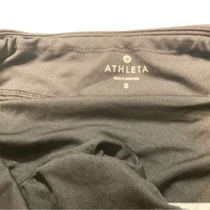 Athleta Women Sz S Track This Run Nepali Teal Green Black 3” Athletic Shorts thumbnail 4