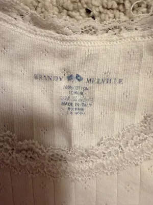 Brandy Melville Top White Cami Tank thumbnail 3