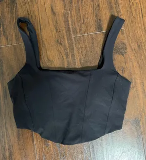 Athletic Crop Top Black thumbnail 1