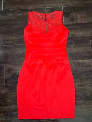 Guess Lace Red Dress Size 2 thumbnail 2