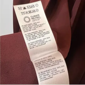 Reformation 100% silk Melina Brown Dress NEW thumbnail 7