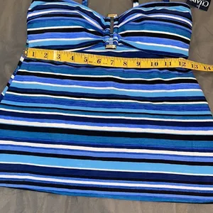 Chaps Tankini Swimsuit Top Size 8 thumbnail 10