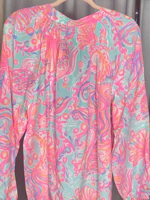 Lilly Pulitzer Elsa Too Much Bubbly 100% Silk Size Small thumbnail 12