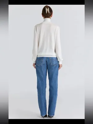 HOUSE OF CB 'Angel' Ivory Silk + Wool Roll Neck Sweater/Size S NWOT thumbnail 8