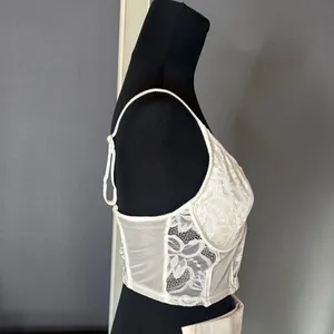White Lace Women's 2 Piece Sexy Bodycon Set **Size L fits like a MEDIUM NWOT thumbnail 3