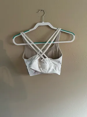 Lululemon Energy Bra Longline Medium Support - White Size 6 thumbnail 2