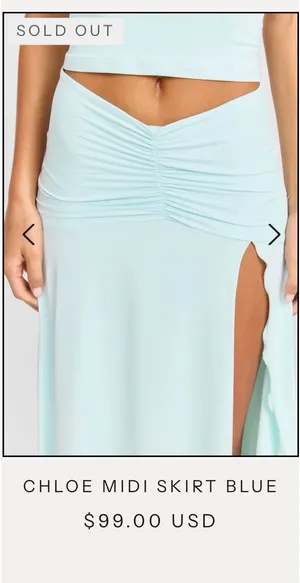 Sasha Therese Light Blue Maxi Skirt thumbnail 6