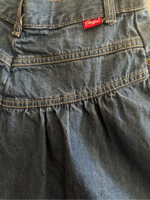 Vintage Candie's Medium Blue Wash Denim A-Line Skirt thumbnail 2
