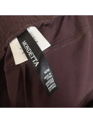 Mondetta Wide Leg Cargo Pants Womens Medium Fudge Purple Brown NWT Drawstring thumbnail 4
