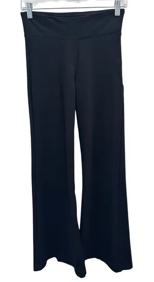 Betabrand‎ Black Mid-Rise Flare Pull-On Ponte Dress Yoga Pants XS Petite Career thumbnail 1