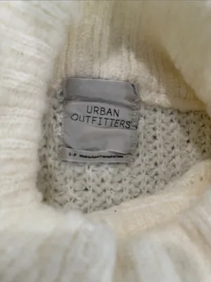 Urban outfitters Gemini sweater oversized cream with balloon sleeves size small thumbnail 5