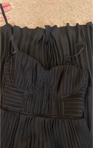 Lulus Black Midi Dress Floral thumbnail 1