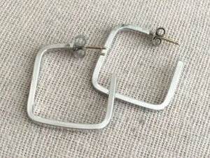 Vintage Square Pierced Earrings thumbnail 1