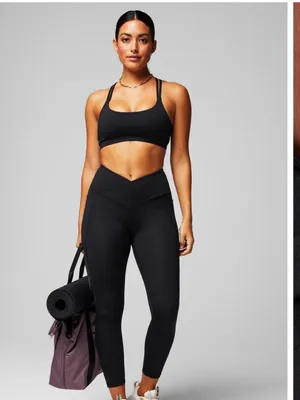 Fabletics Black Double-Strap Sports Bra thumbnail 3