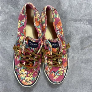 Sperry Shoes Sneakers Womens 7M Seacoast Top‎ Sider Pink Floral Spring Summer thumbnail 3