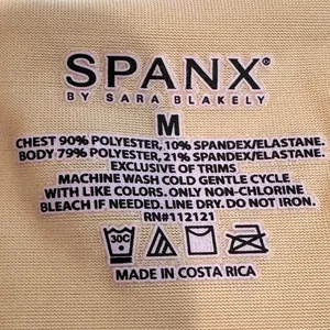 Spanx Hide & Sleek Lace Trim‎ V Neck Cami Top Women's Medium Tan Slimming Layer thumbnail 4