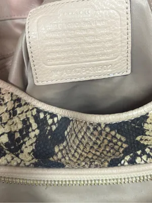 Coach tan Madison python shoulder bag thumbnail 10