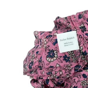 Roller Rabbit Pink Floral Cotton Maxi Dress Button‎ Front 3/4 Sleeve Size XS thumbnail 12