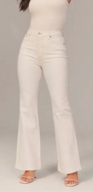 Abercrombie & Fitch 70s Vintage Flare Cream Size 4S thumbnail 1