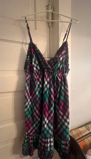 Flannel Ruffled Babydoll Nightgown thumbnail 1