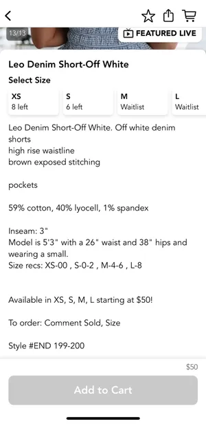 These three boutique white jean shorts  thumbnail 4