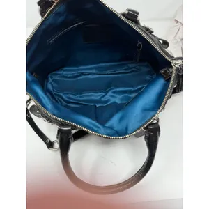 Coach Madison Dotted Op Art Sophia Satchel Bag Black Patent Trim Women Small thumbnail 5