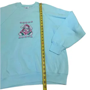 Vintage 90 Lee Sweatshirt XL USA Blue Bunny Easter Cottagecore Oversized Graphic thumbnail 7