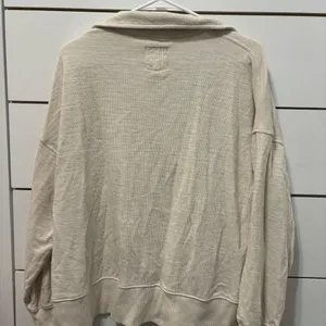 Aerie Cream Collared Crewneck thumbnail 3