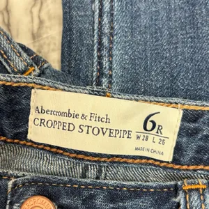 Abercrombie Fitch Stovepipe Jean Womens 28 / 6 Cropped Released Hem Wide Leg Y2K thumbnail 2