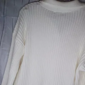 Sincerely Jules Off White Ribbed Knit Boho Cozy Chic Button Front Cardigan NWT thumbnail 13