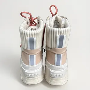 Sorel Brex Cozy Boot Lace Chalk Pink Quartz Leather Shearling Platform Boots thumbnail 5