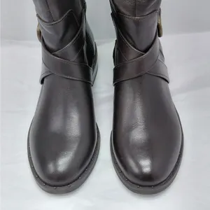 INC Fadora Brown Leather Riding Boots Womens 6M Knee High Zip Equestrian Western thumbnail 7