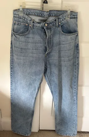 Djerf Avenue Jeans Straight Mid Blue thumbnail 1