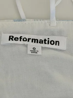 Reformation Dillon Blue and White Top Size XS/0 (Runs Large) - Like New thumbnail 7