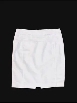 Express White Pencil Skirt with back Zipper Closure & Slit Size: 2 thumbnail 7
