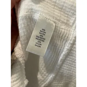BKE Hooded Sweater Womens Small Cream Waffle Knit V-Neck Exposed Seam Hood thumbnail 6