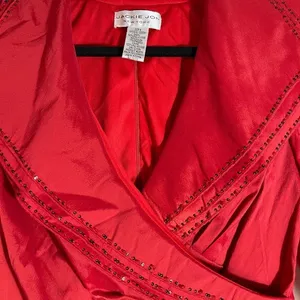 Vintage Jackie Jon Beaded Top Red Size 6 thumbnail 6
