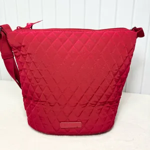 Vera‎ Bradley Red Quilted Crossbody Bag thumbnail 2