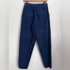 Free People yardley tapered trousers navy blue corduroy barrel 2 thumbnail 2