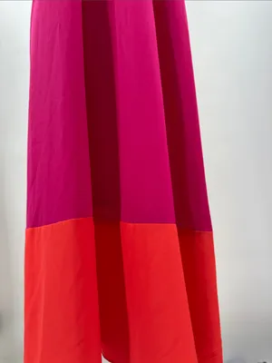 Old Navy Hot Pink Orange Maxi Dress Colorblock L halter style beach vacation thumbnail 4