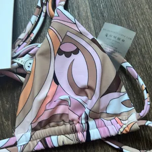 White Fox Vacation Mode Bikini Top Geo Print thumbnail 3