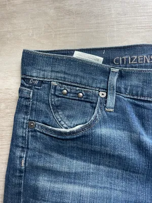Citizens Of Humanity Dani Low Waist Cropped Straight Leg Cuffed Jeans Size 28 thumbnail 3
